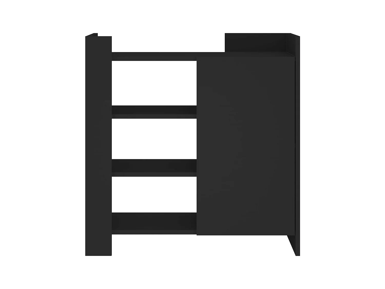 Buffet | Bahut | Meuble de rangement noir 73,5x35x75 cm bois d'ingénierie