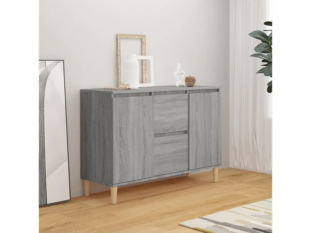 Buffet | Commode à tiroir | Meuble de rangement Sonoma gris 101x35x70 cm Bois d'ingénierie