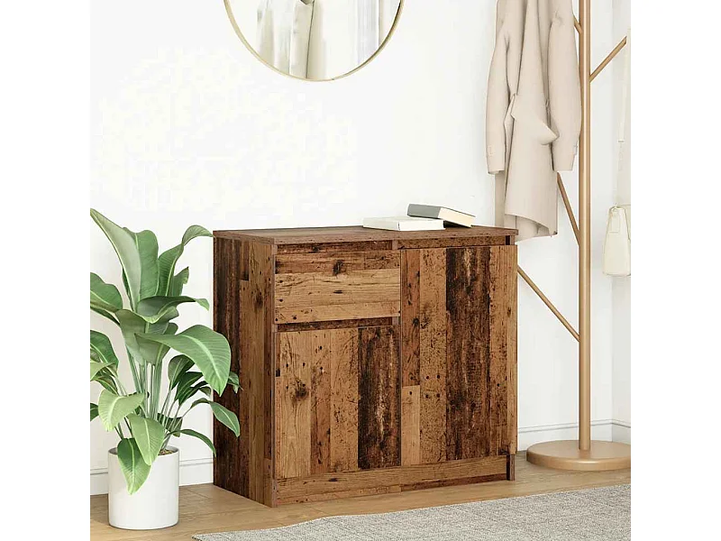 Buffet | Commode à tiroir | Meuble de rangement avec tiroir vieux bois 71x35x65 cm bois d'ingénierie