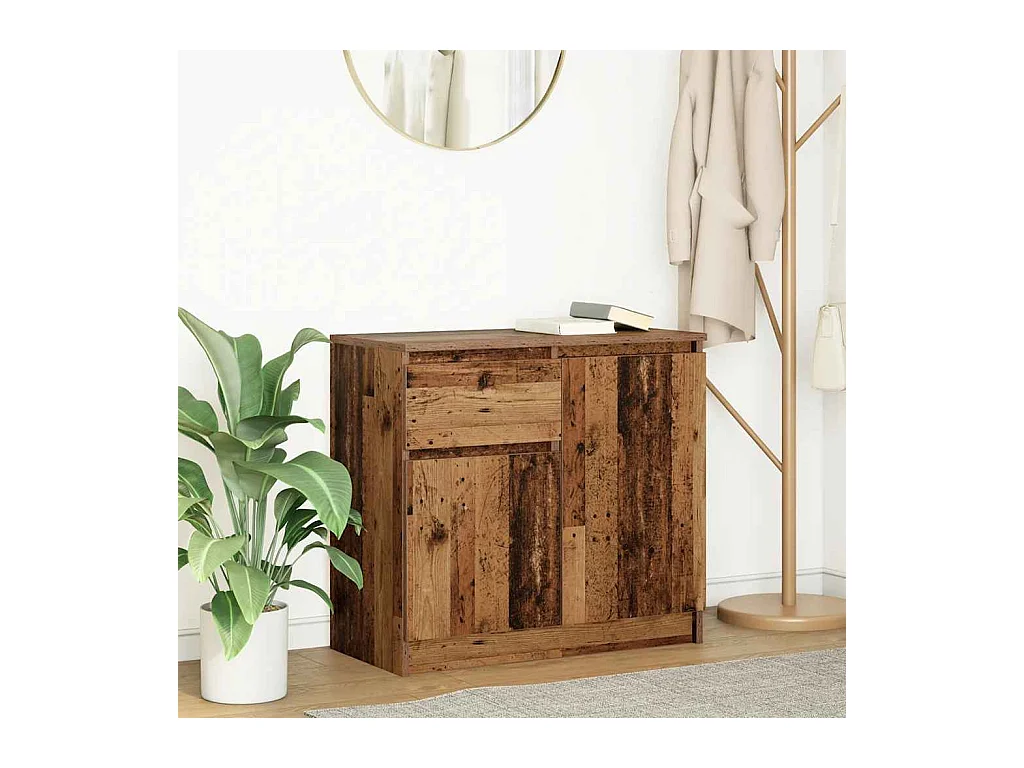 Buffet | Commode à tiroir | Meuble de rangement avec tiroir vieux bois 71x35x65 cm bois d'ingénierie