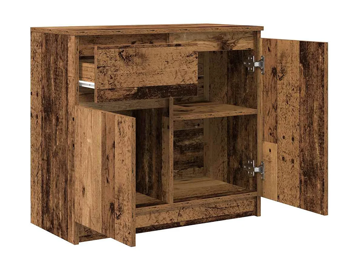 Buffet | Commode à tiroir | Meuble de rangement avec tiroir vieux bois 71x35x65 cm bois d'ingénierie