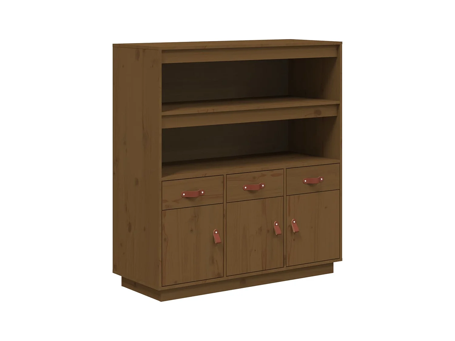 Buffet | Bahut | Meuble de rangement haut Marron miel 100x40x108,5 cm Bois massif de pin