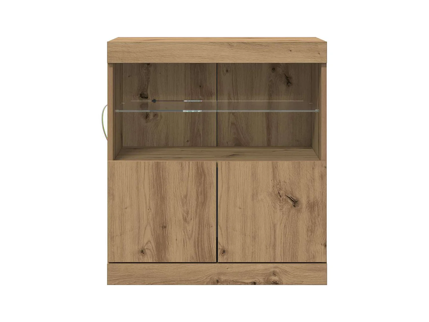 Buffet | Bahut | Meuble de rangement avec lumières LED Chêne Artisan 60x37x67 cm