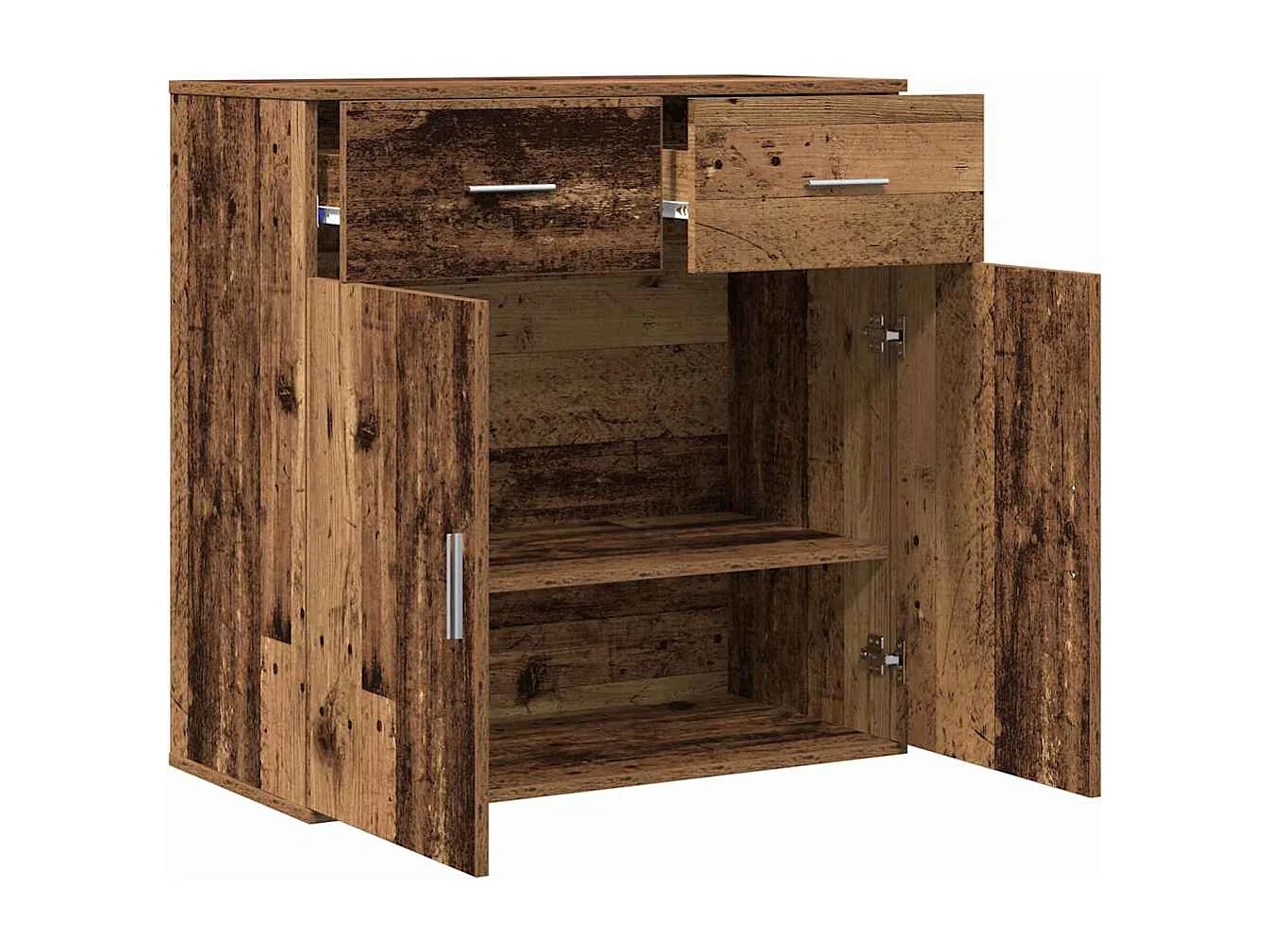 Buffet | Bahut | Meuble de rangement avec tiroir Vieux bois 79 x 38 x 80 cm Bois d'ingénierie