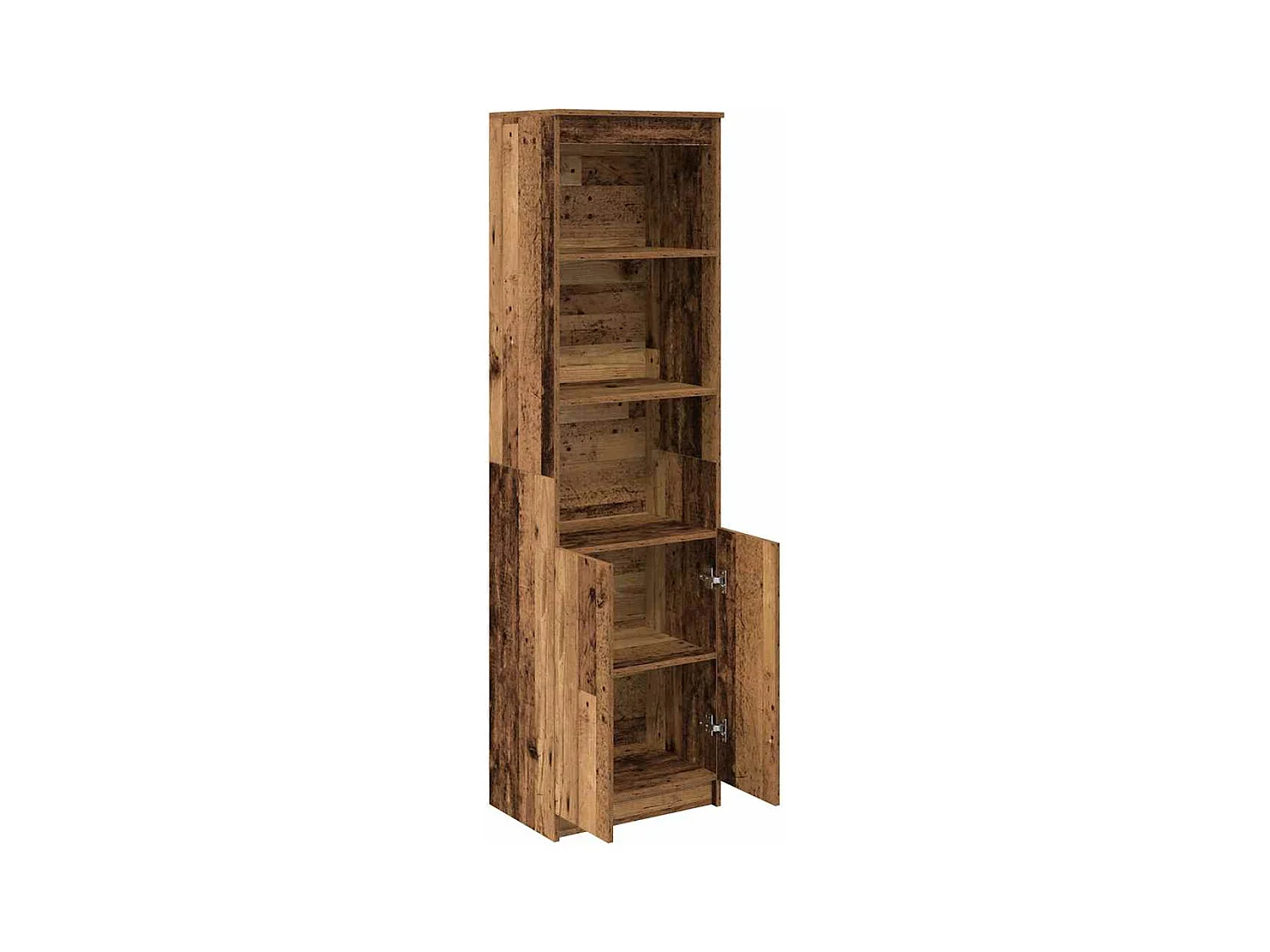 Buffet | Bahut | Meuble de rangement haut vieux bois 50x35x180 cm bois d'ingénierie