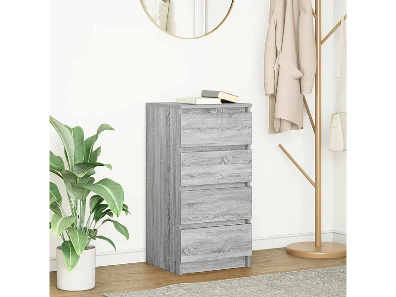 Buffet | Commode à tiroir | Meuble de rangement sonoma gris 37,5x35x76 cm bois d'ingénierie