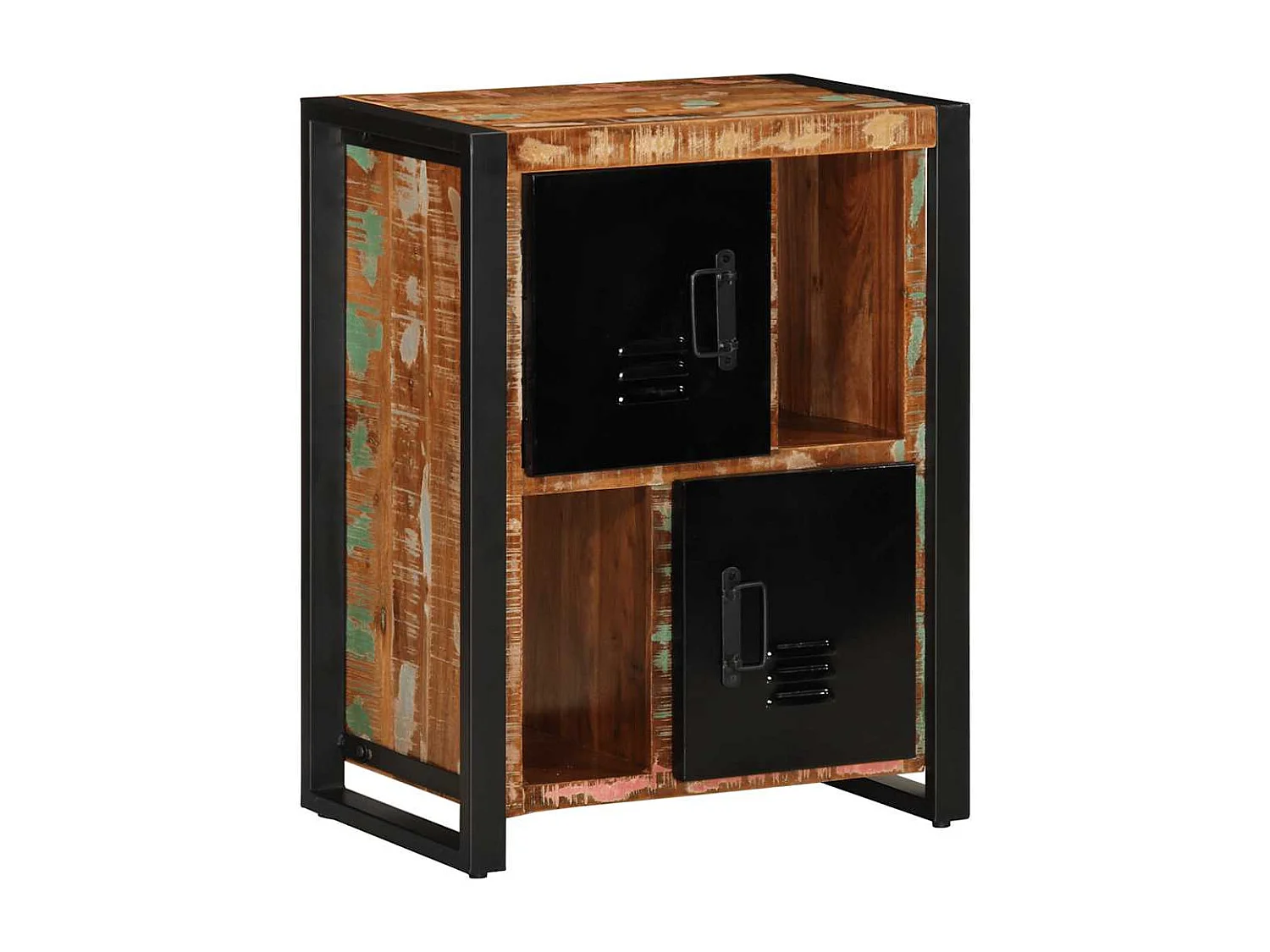 Buffet | Bahut | Meuble de rangement multicolore 55x35x70 cm bois massif récupération