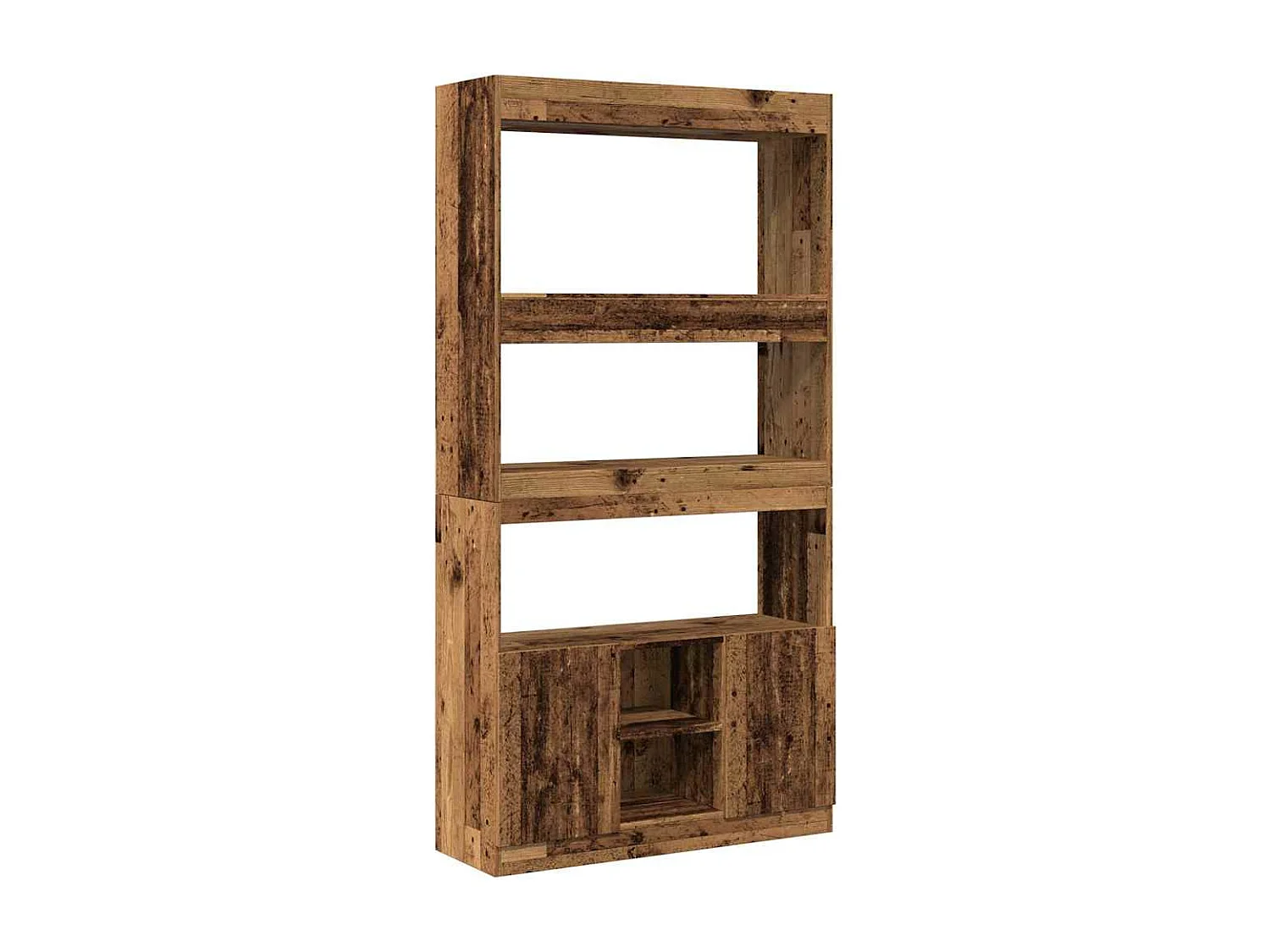 Buffet | Bahut | Meuble de rangement haut vieux bois 92x33x180 cm bois d'ingénierie