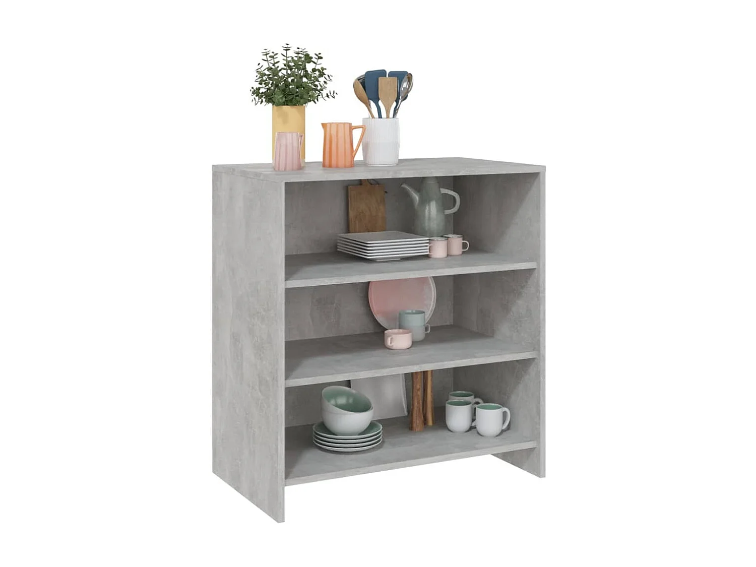 Buffet | Bahut | Meuble de rangement Gris béton 70x40,5x75 cm Bois d'ingénierie