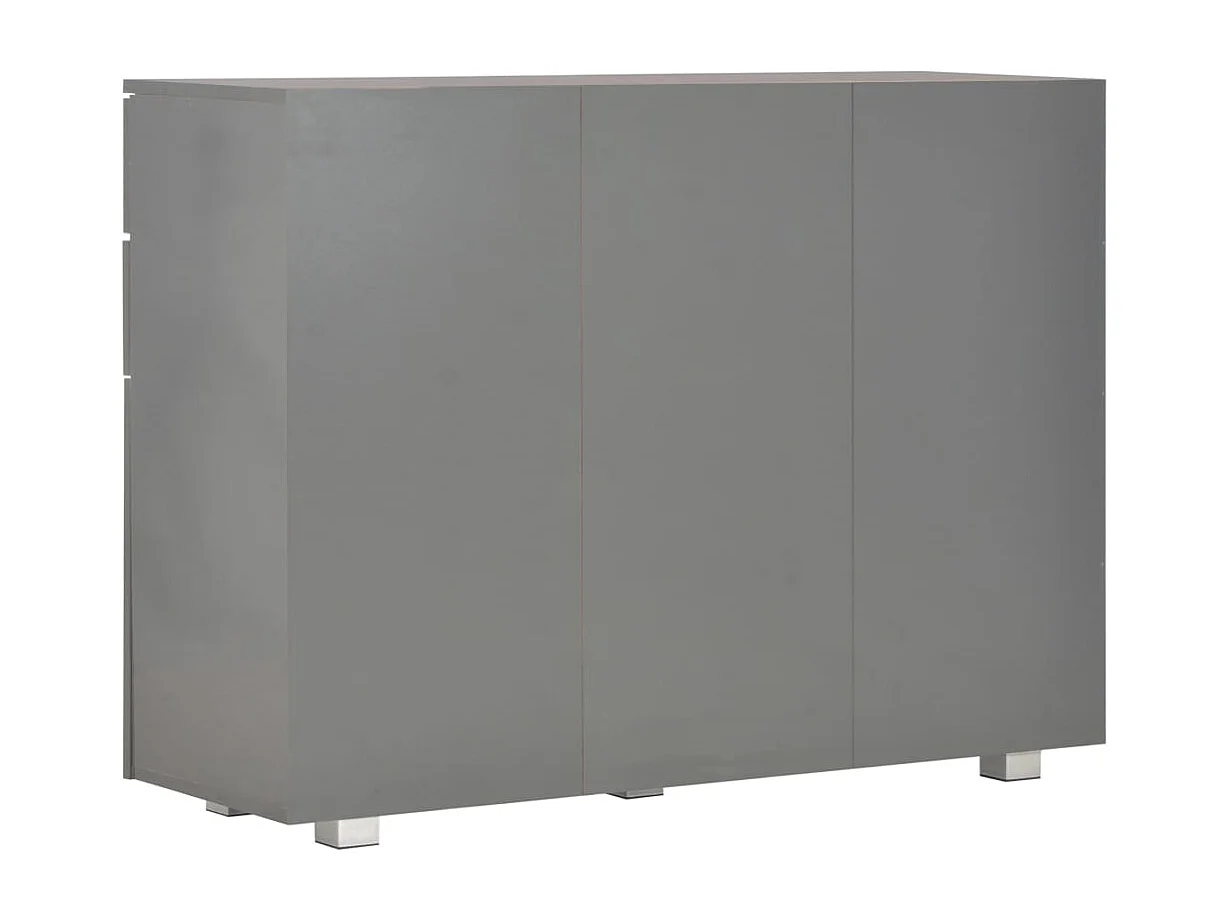 Credenza | Buffet | Armadio Grigio Lucido 107x35x80,5 cm