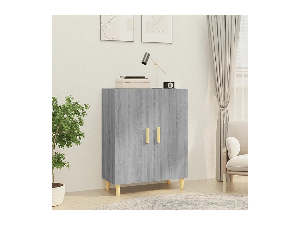 Credenza | Buffet | Armadio Grigio Sonoma 70x34x90 cm in Legno Multistrato