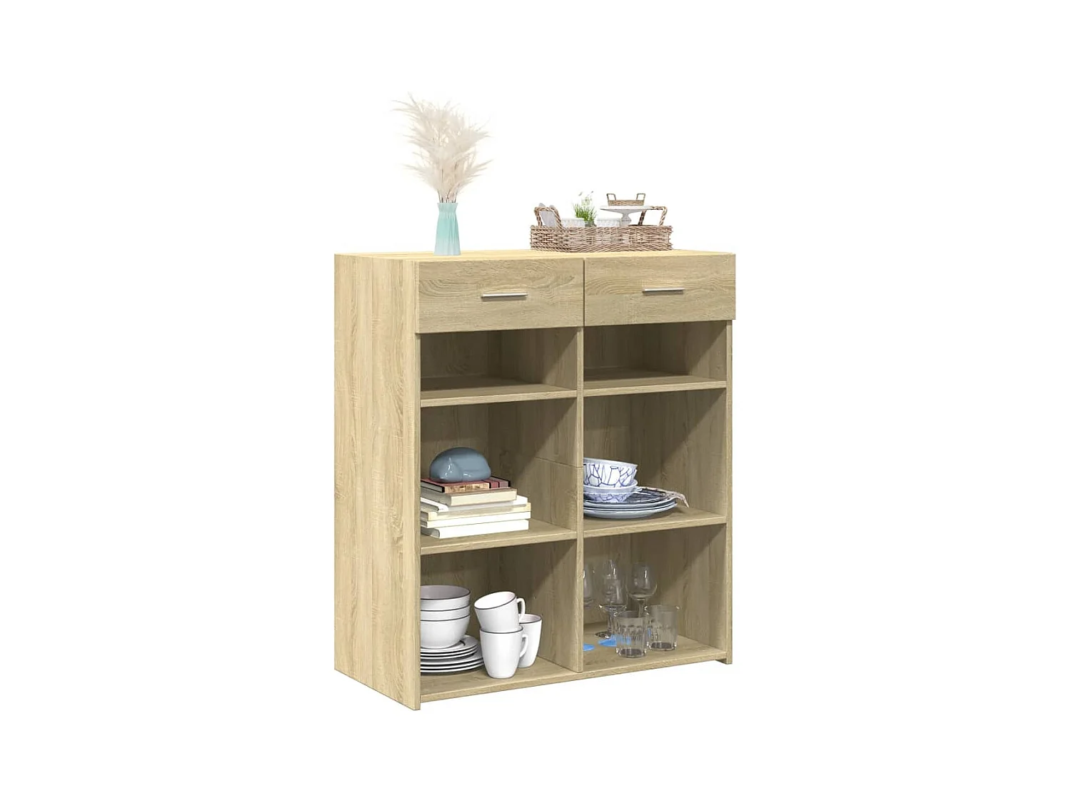 Buffet | Bahut | Meuble de rangement chêne sonoma 80x42,5x93 cm bois d'ingénierie