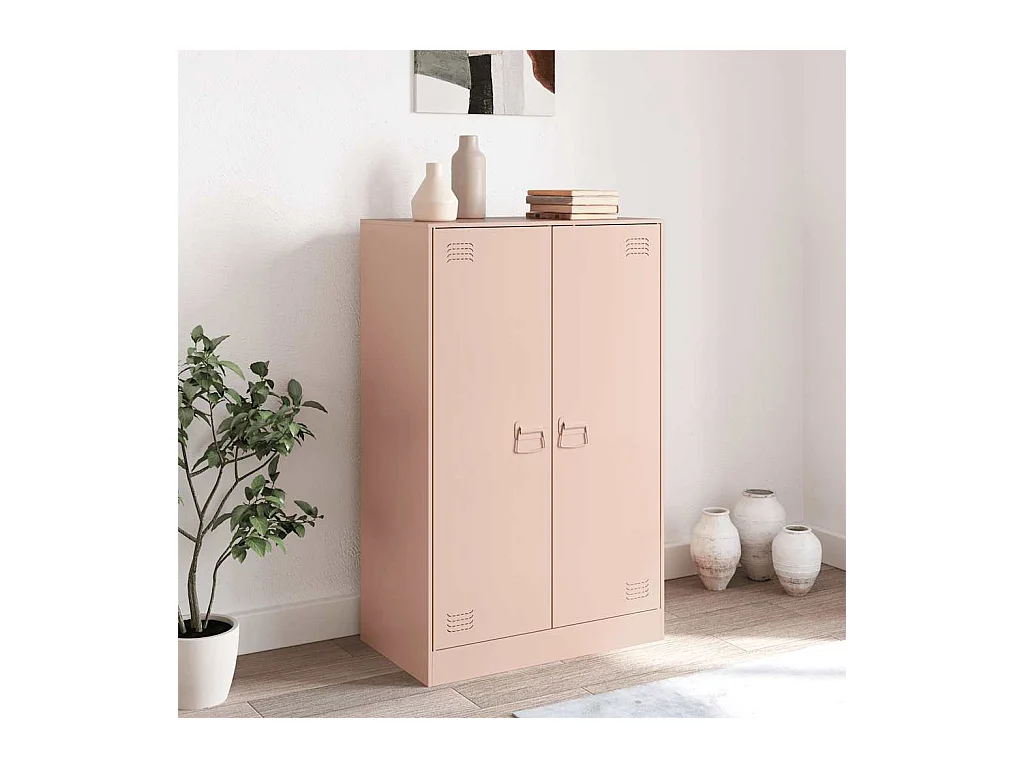 Credenza | Buffet | Armadio Rosa 67x39x107 cm in Acciaio