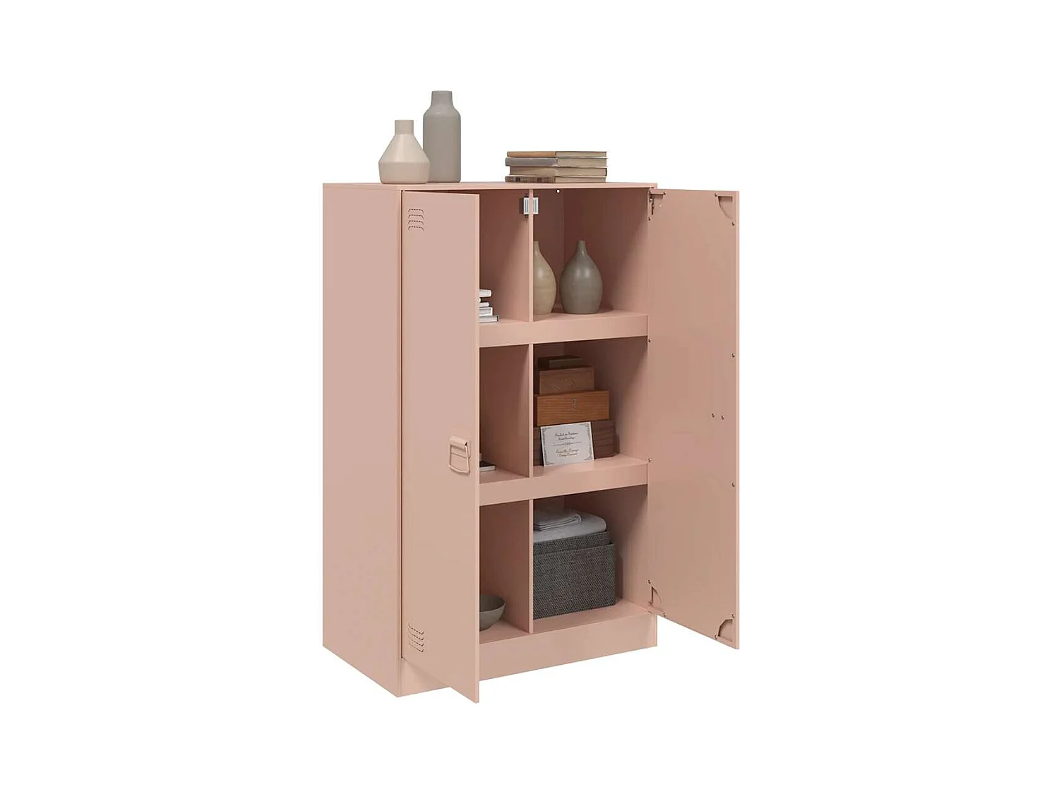 Credenza | Buffet | Armadio Rosa 67x39x107 cm in Acciaio
