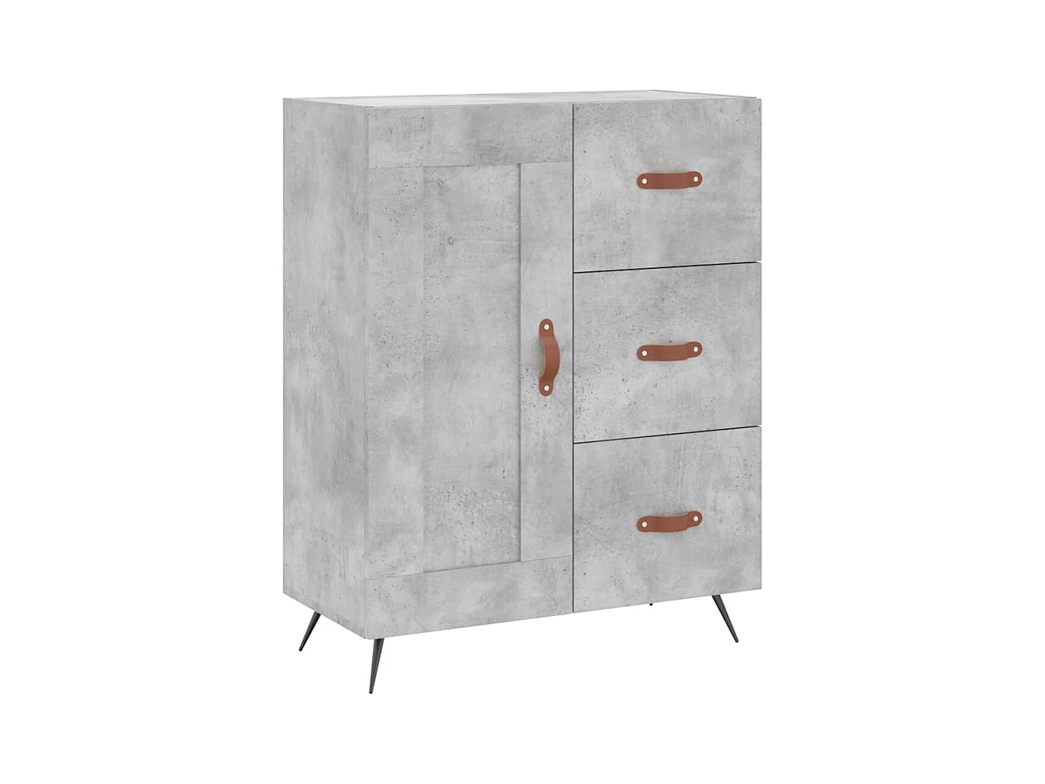 Credenza | Buffet | Armadio Grigio Cemento 69,5x34x90 cm in Legno Multistrato