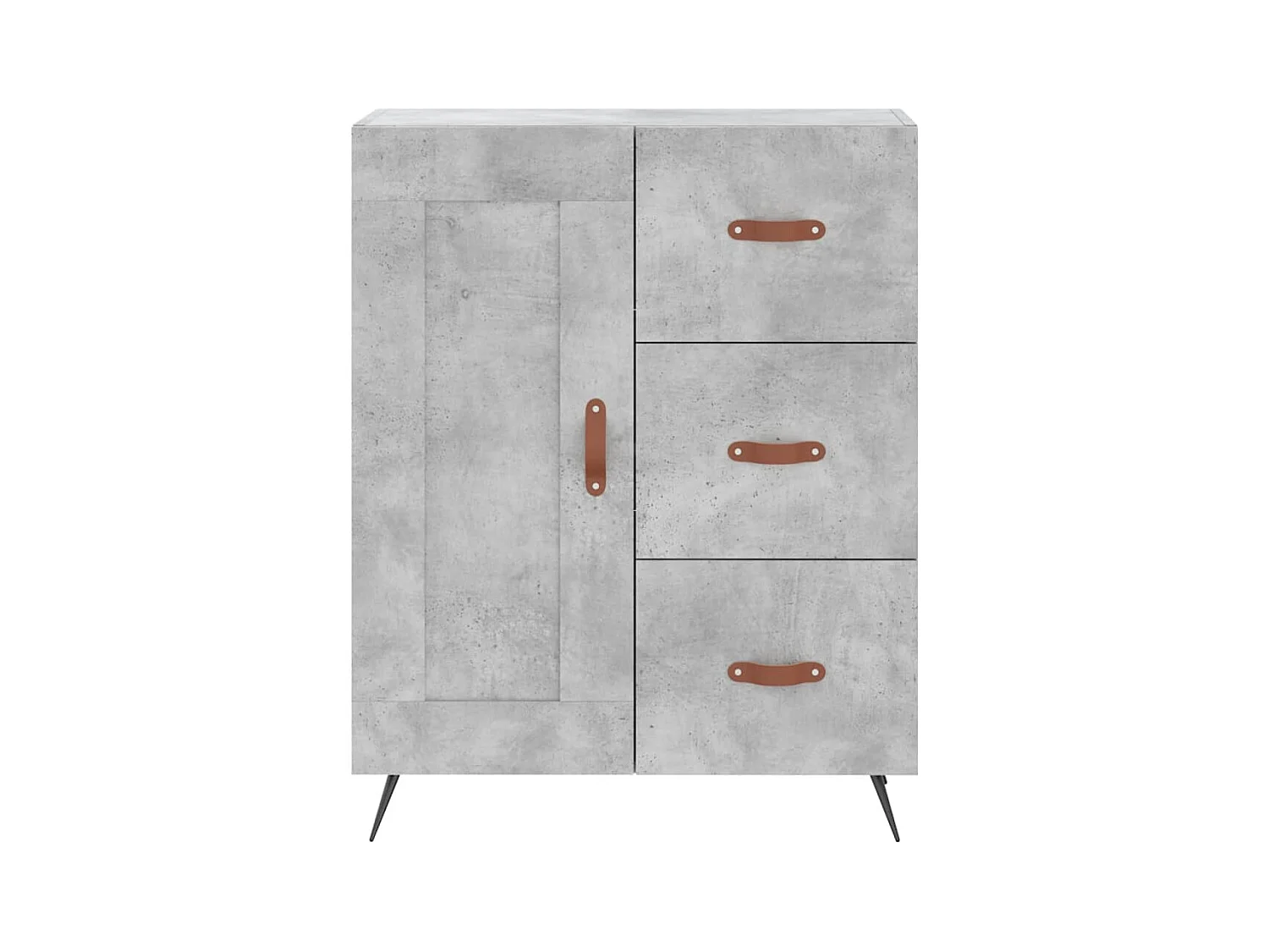 Credenza | Buffet | Armadio Grigio Cemento 69,5x34x90 cm in Legno Multistrato