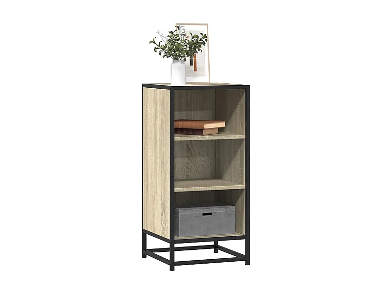 Buffet | Bahut | Meuble de rangement chêne sonoma 35,5x35x76 cm bois d'ingénierie et métal