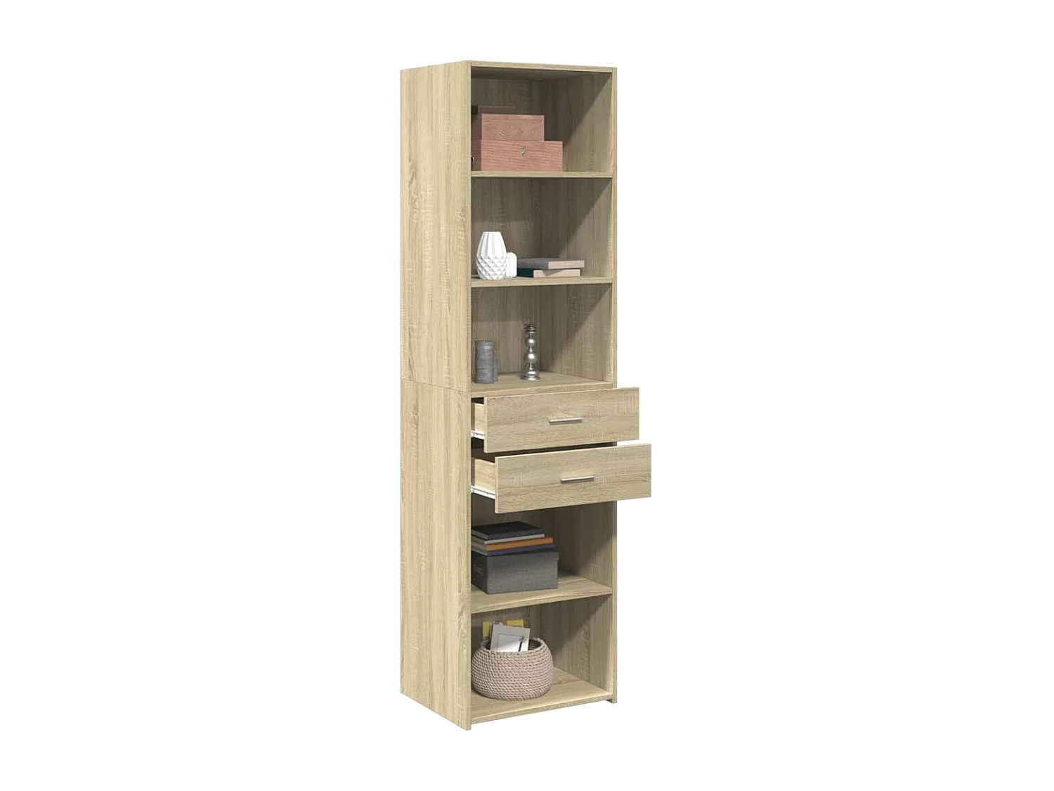 Buffet | Bahut | Meuble de rangement haut chêne sonoma 50x42,5x185 cm bois d'ingénierie