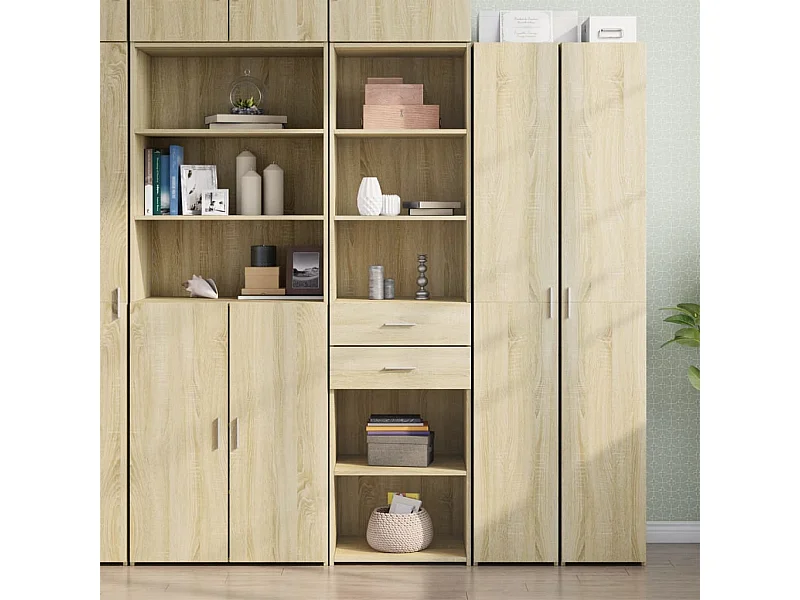 Credenza | Buffet | Armadio Rovere Sonoma 50x42,5x185 cm in Legno Multistrato