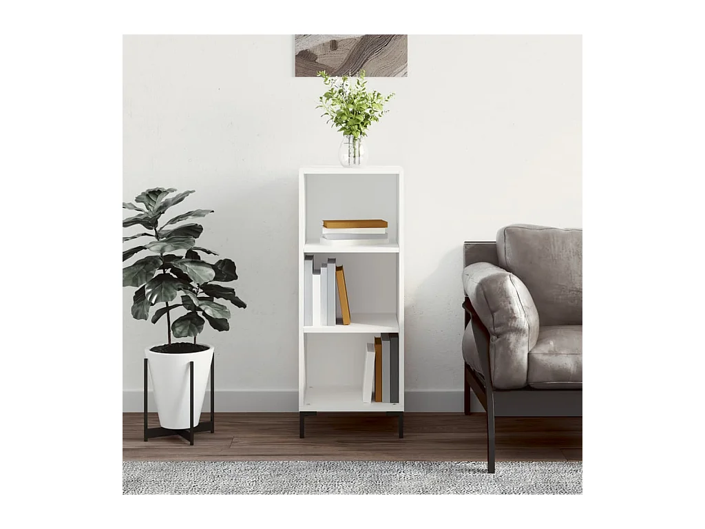 Buffet | Bahut | Meuble de rangement blanc 34,5x32,5x90 cm bois d'ingénierie