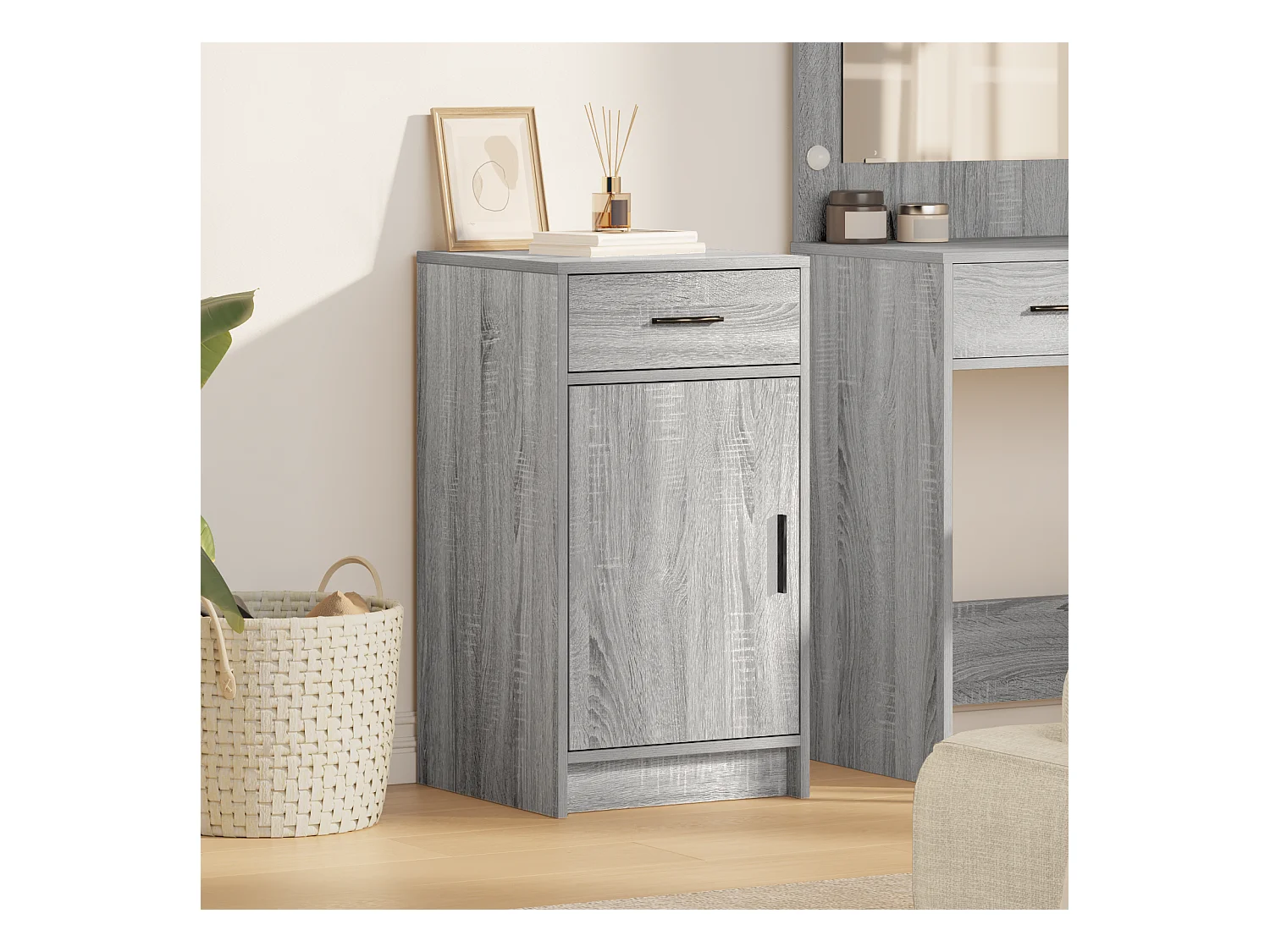 Buffet | Bahut | Meuble de rangement Gris Sonoma 40x41x75 cm en Bois d'ingénierie