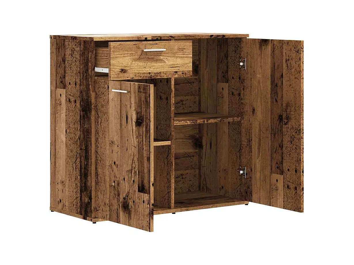 Buffet | Bahut | Meuble de rangement vieux bois 80x36x75 cm bois d'ingénierie