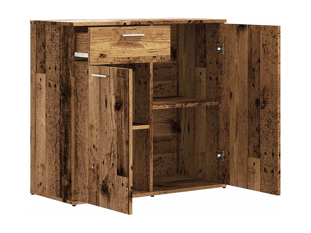 Buffet | Bahut | Meuble de rangement vieux bois 80x36x75 cm bois d'ingénierie