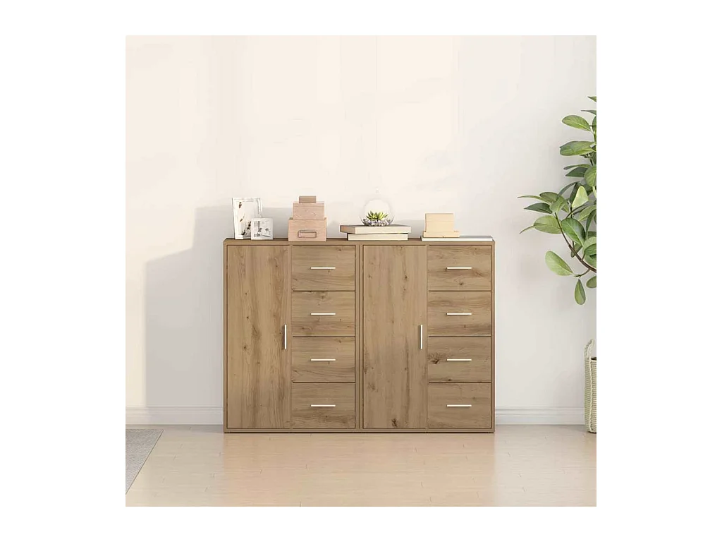 Credenze | Buffet | Armadi 2 pcs Rovere Artigianale 60x31x84 cm Legno Ingegnerizzato