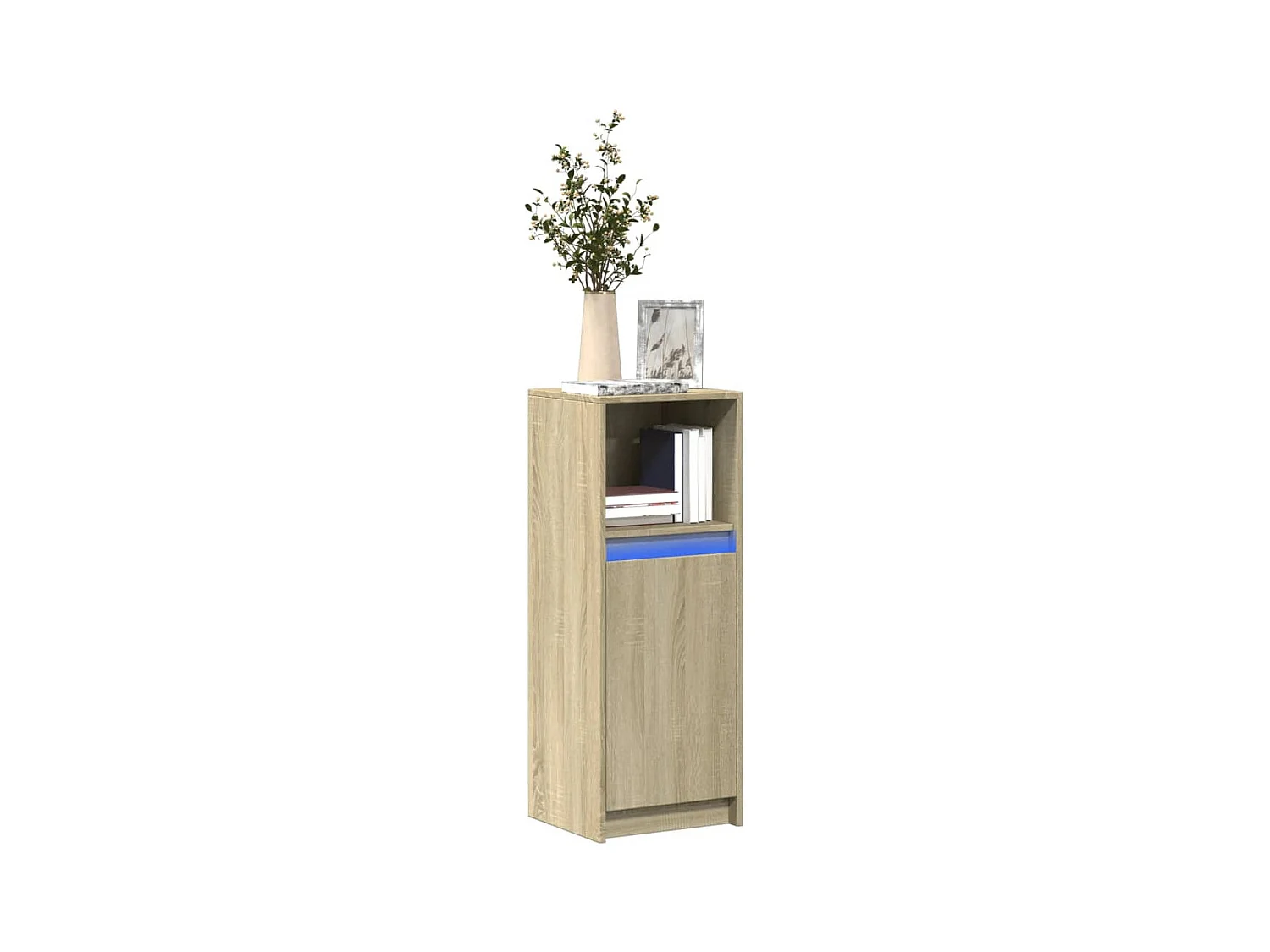 Credenza | Buffet | Armadio con LED Rovere Sonoma 38x34x100cm in Legno Multistrato