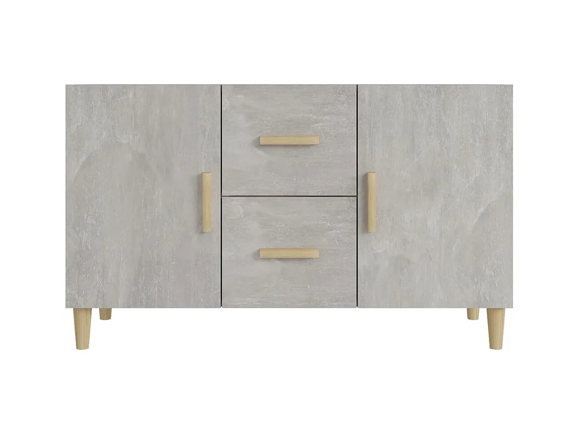 Buffet | Bahut | Meuble de rangement gris béton 100x36x60 cm bois d'ingénierie