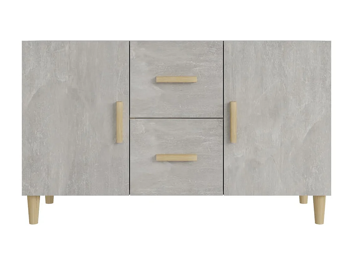Buffet | Bahut | Meuble de rangement gris béton 100x36x60 cm bois d'ingénierie