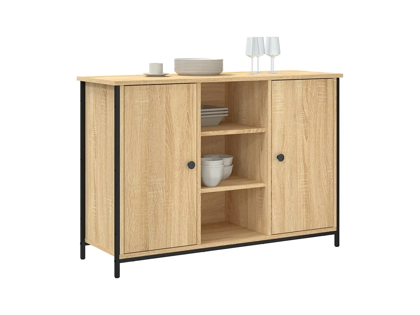 Buffet | Bahut | Meuble de rangement chêne sonoma 100x35x70 cm bois d'ingénierie