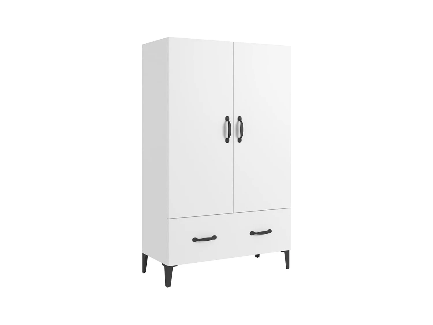 Credenza | Buffet | Armadio Bianca 70x31x115 cm in Legno Ingegnerizzato