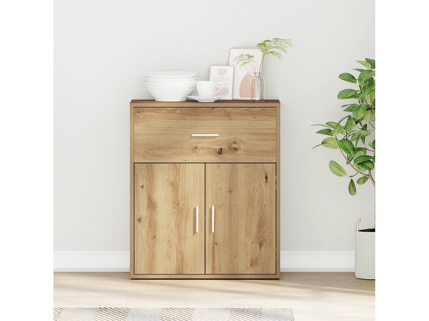 Credenza | Buffet | Armadio rovere artigianale 60 x 31 x 70 cm Legno multistrato