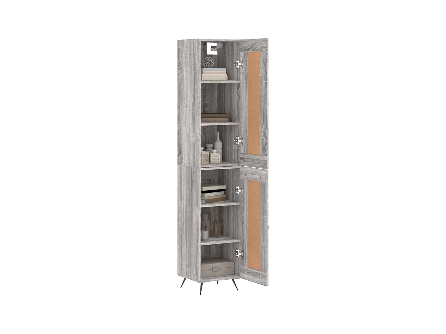 Buffet | Bahut | Meuble de rangement haut Sonoma gris 34,5x34x180 cm Bois d'ingénierie