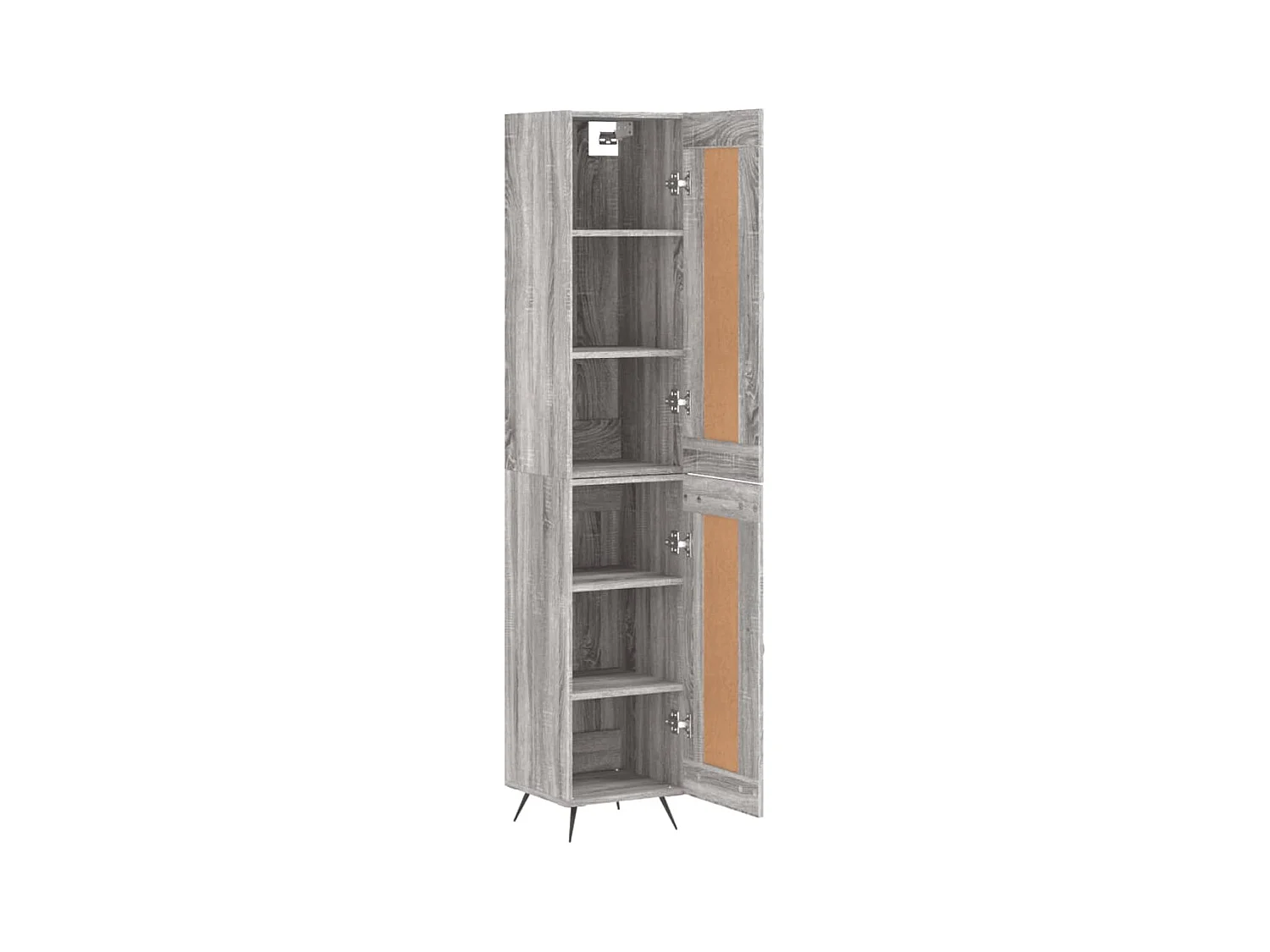 Buffet | Bahut | Meuble de rangement haut Sonoma gris 34,5x34x180 cm Bois d'ingénierie