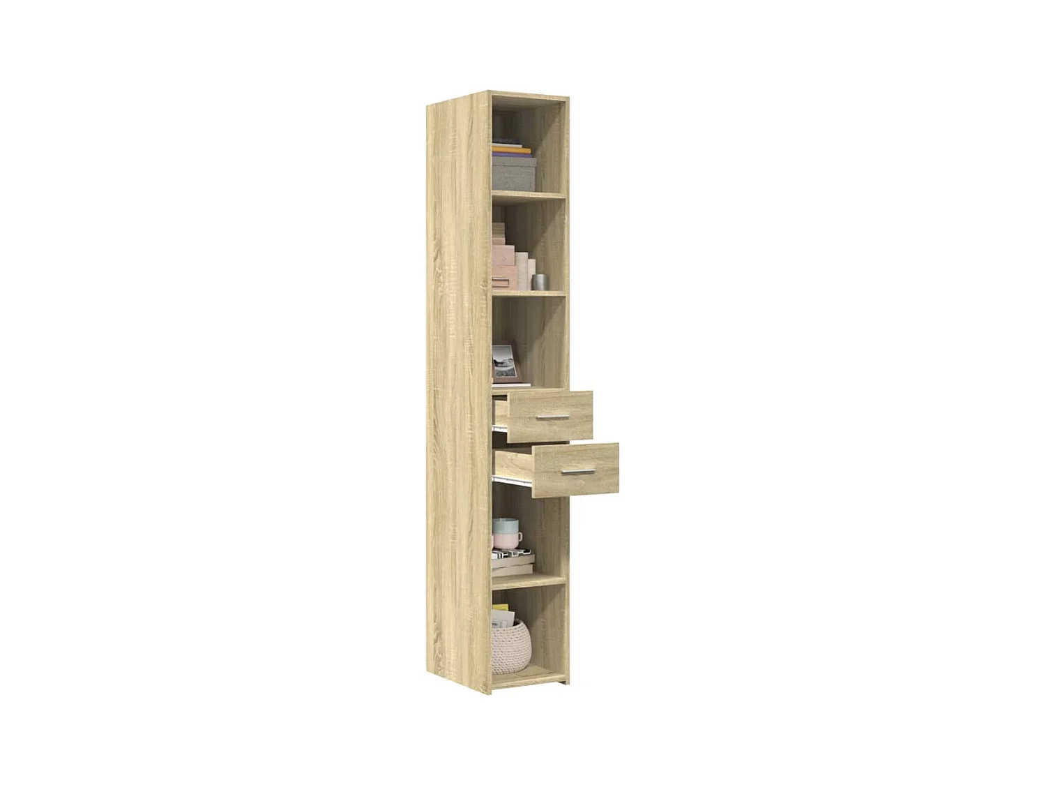 Buffet | Bahut | Meuble de rangement haut chêne sonoma 30x42,5x185 cm bois d'ingénierie