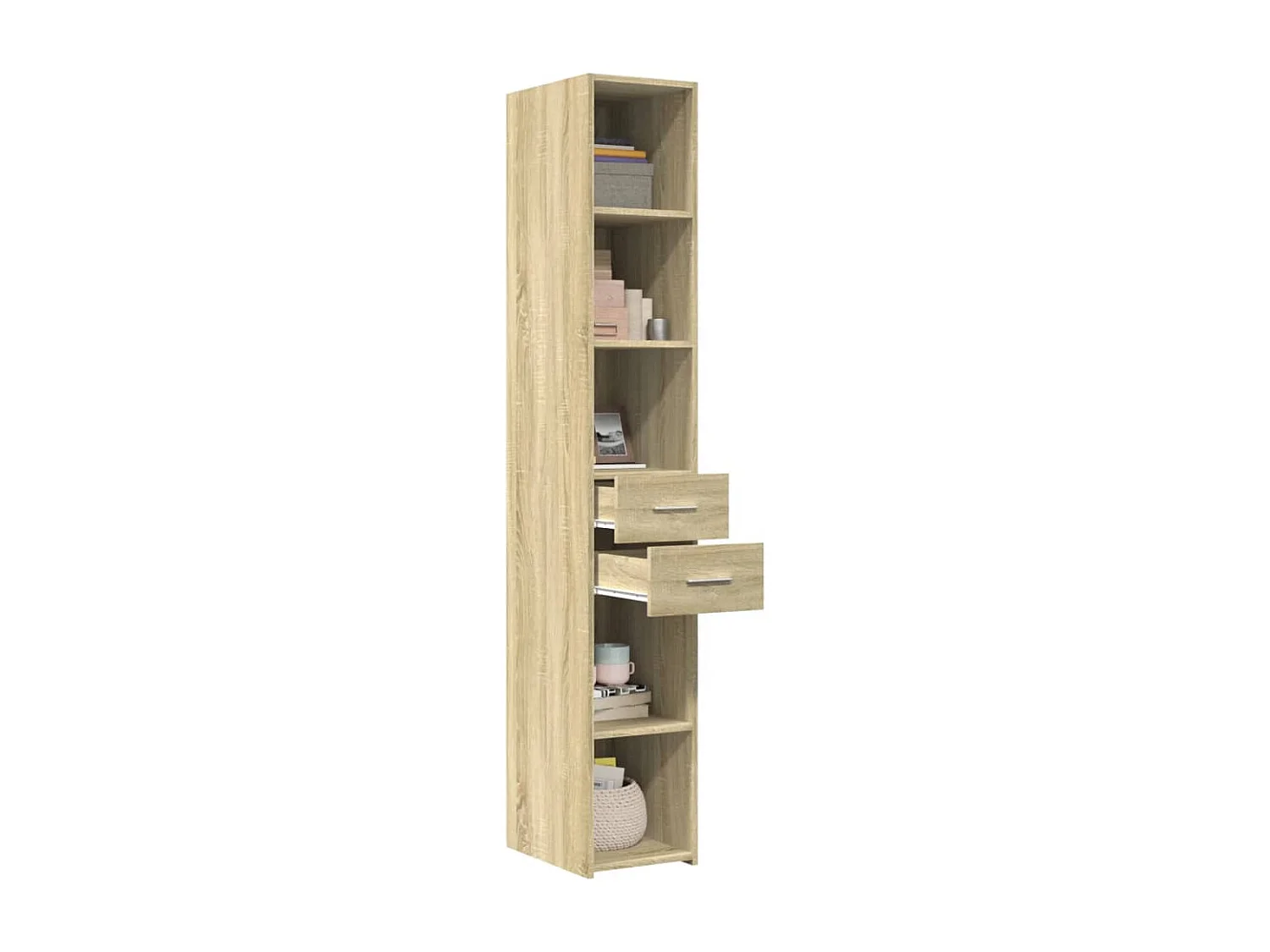 Buffet | Bahut | Meuble de rangement haut chêne sonoma 30x42,5x185 cm bois d'ingénierie