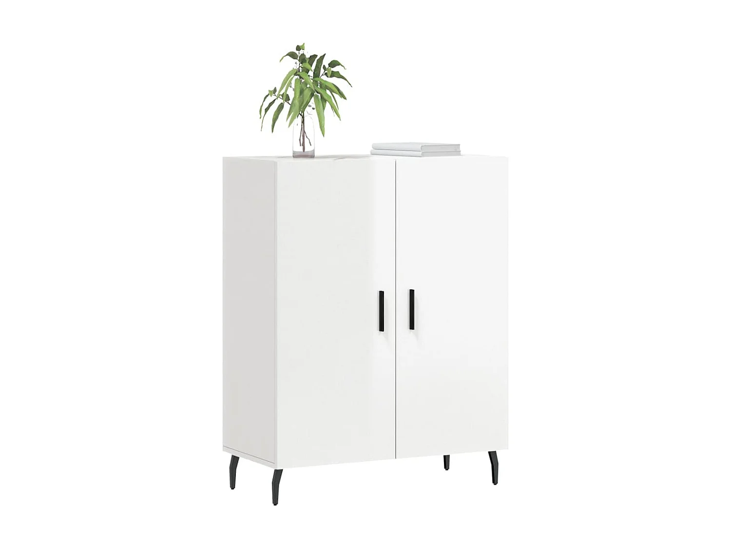 Buffet | Bahut | Meuble de rangement Blanc brillant 69,5x34x90 cm Bois d'ingénierie