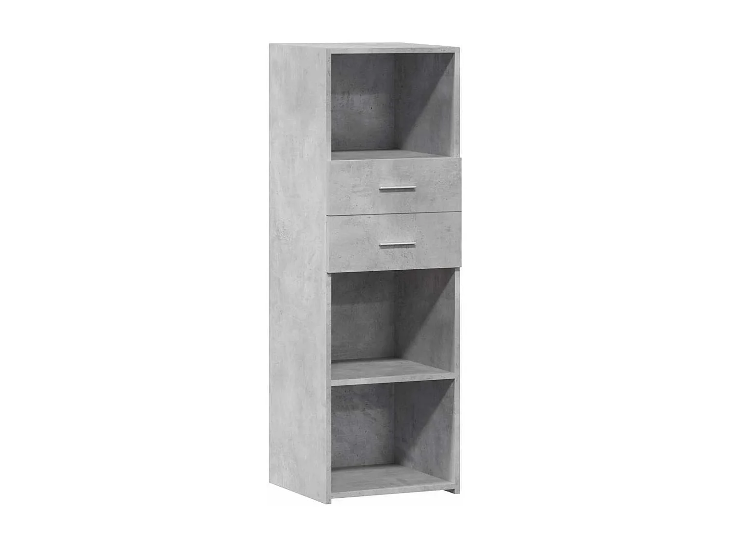 Buffet | Bahut | Meuble de rangement haut gris béton 40x42,5x124 cm bois d'ingénierie