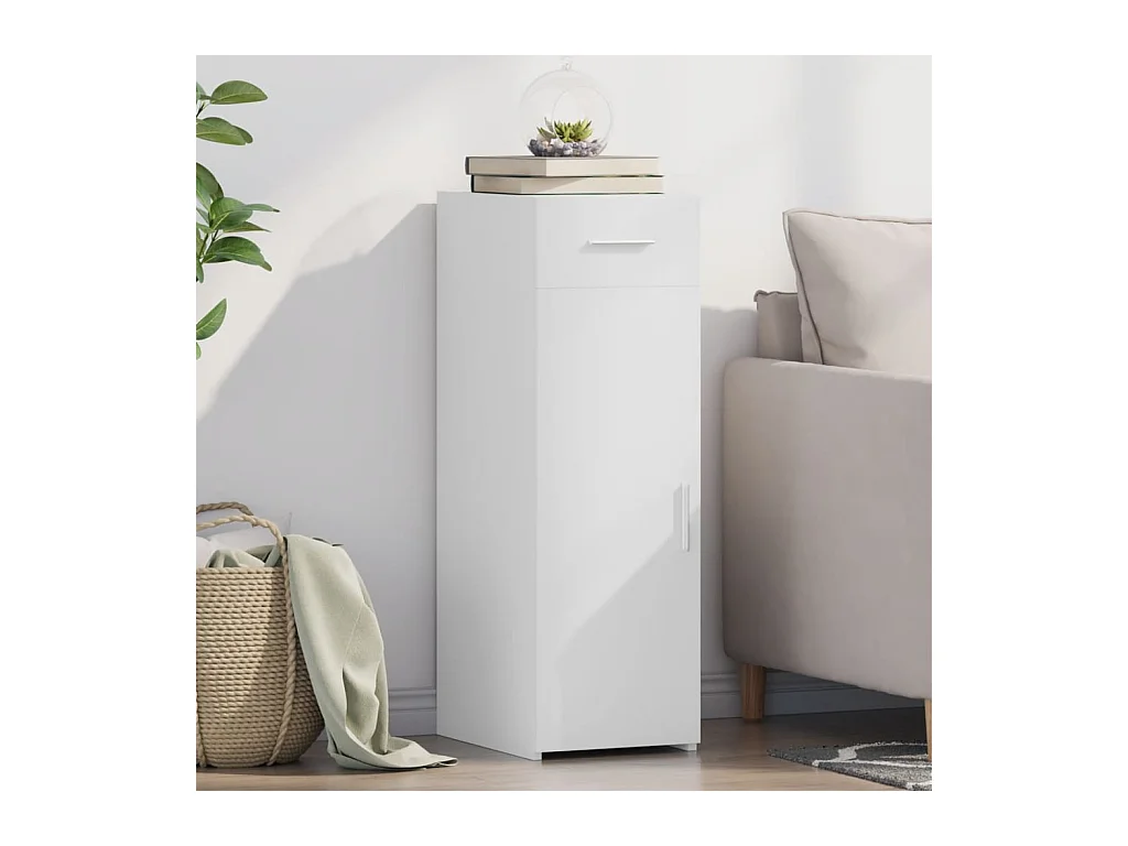 Buffet | Bahut | Meuble de rangement blanc 30x42,5x93 cm bois d'ingénierie