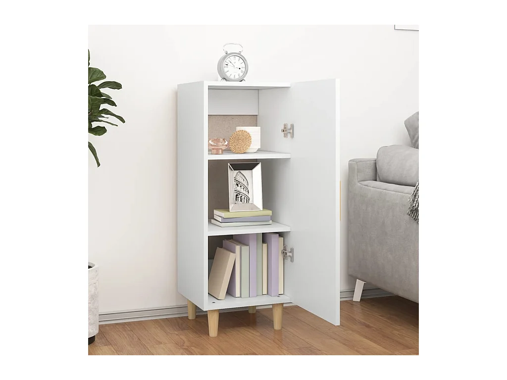 Buffet | Bahut | Meuble de rangement Blanc 34,5x34x90 cm Bois d'ingénierie