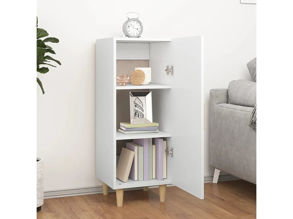 Buffet | Bahut | Meuble de rangement Blanc 34,5x34x90 cm Bois d'ingénierie