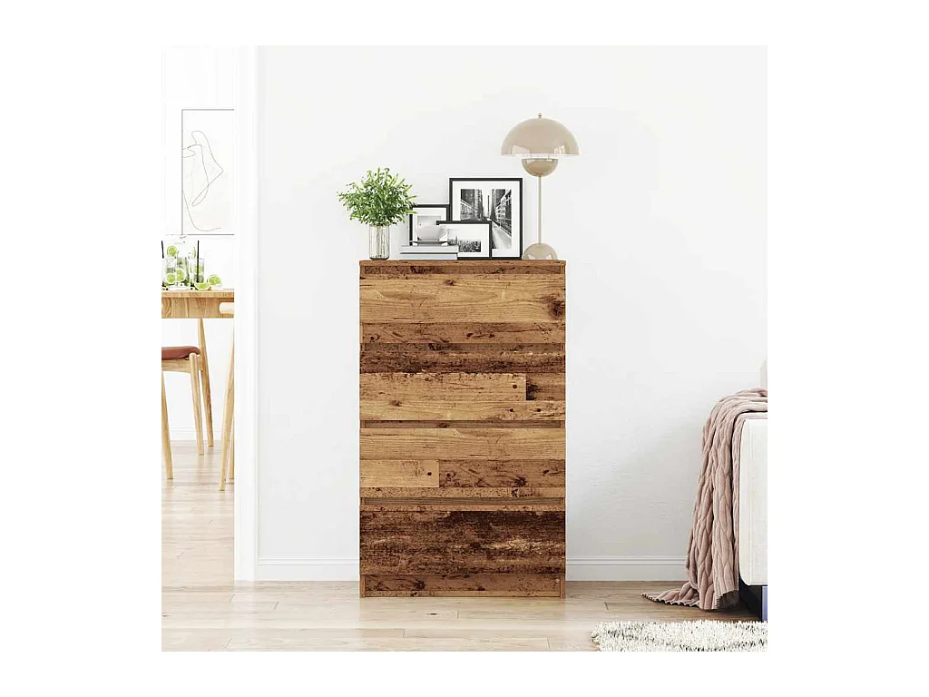 Credenza | Buffet | Armadio Legno Antico 60x35x98,5 cm in Legno Multistrato