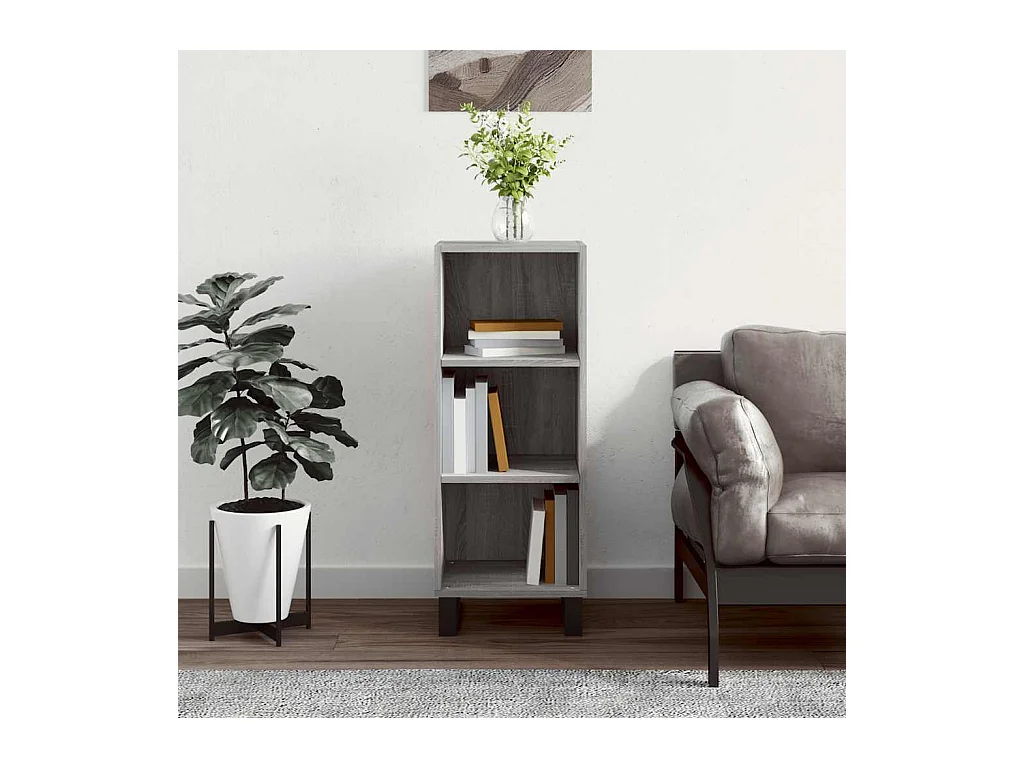 Credenza | Buffet | Armadio Grigio Sonoma 34,5x32,5x90 cm in Legno Multistrato