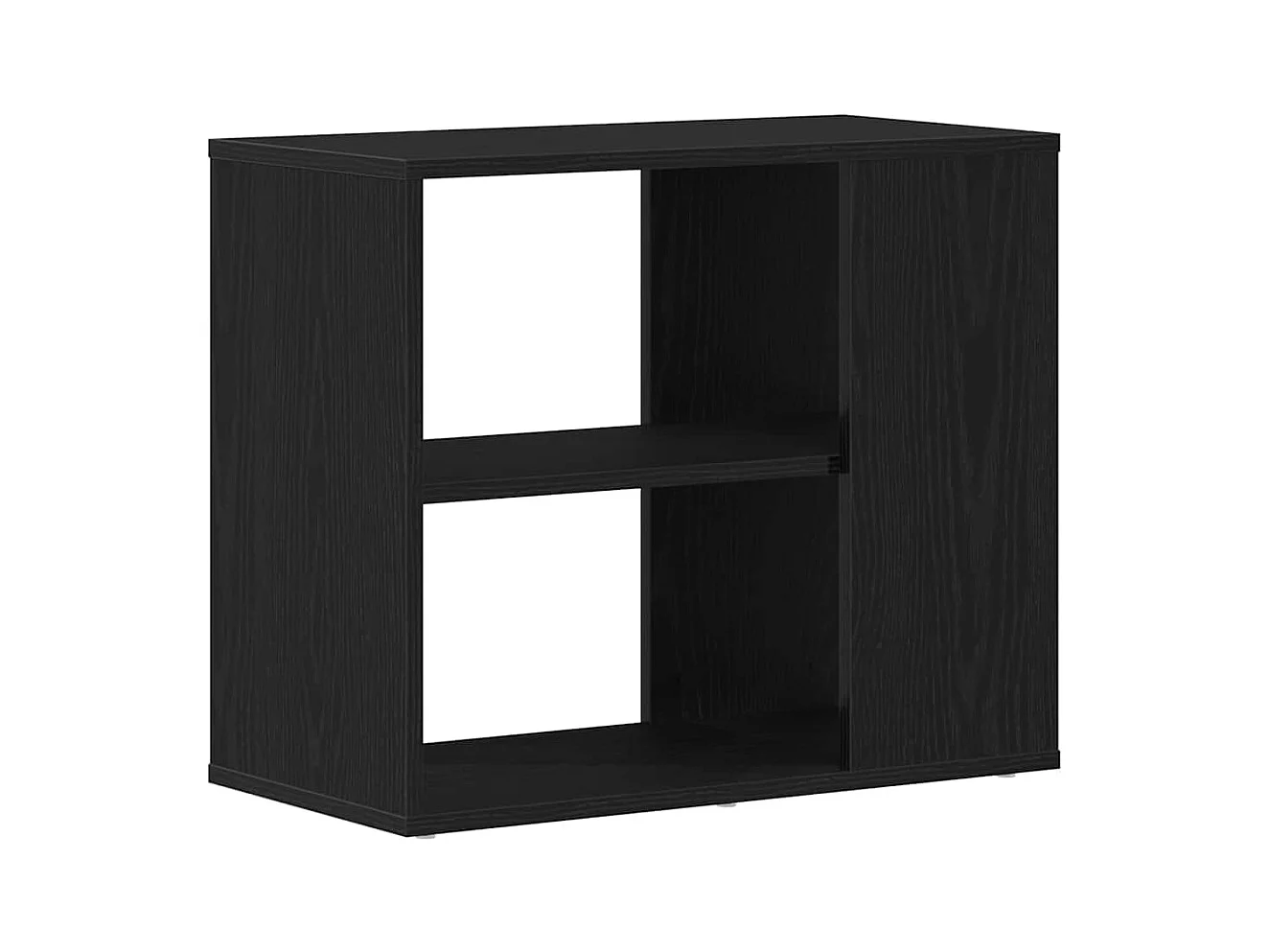 Buffet | Bahut | Meuble de rangement noir en chêne 60x30x50 cm en bois composite