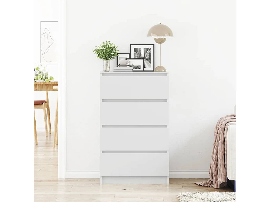 Buffet | Commode à tiroir | Meuble de rangement Blanc 60x35x98,5 cm Bois d'ingénierie