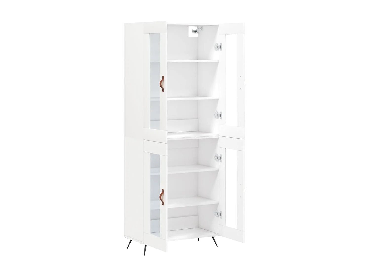 Credenza | Buffet | Armadio Bianca 69,5x34x180 cm in Legno Multistrato