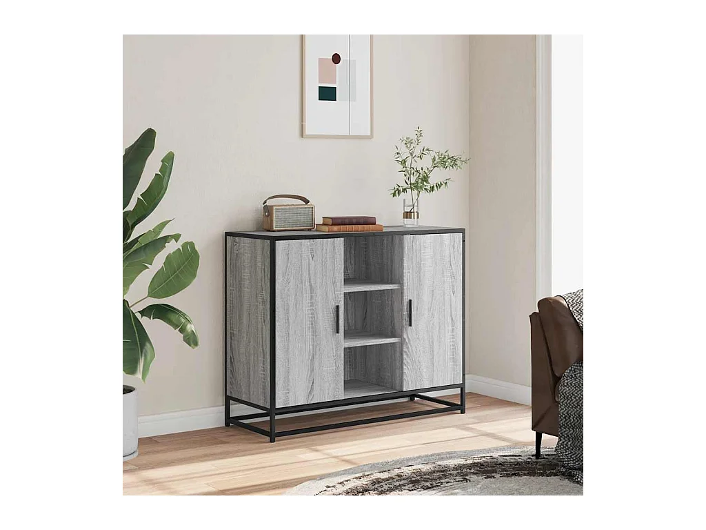Buffet | Bahut | Meuble de rangement sonoma gris 92x35x76 cm bois d'ingénierie