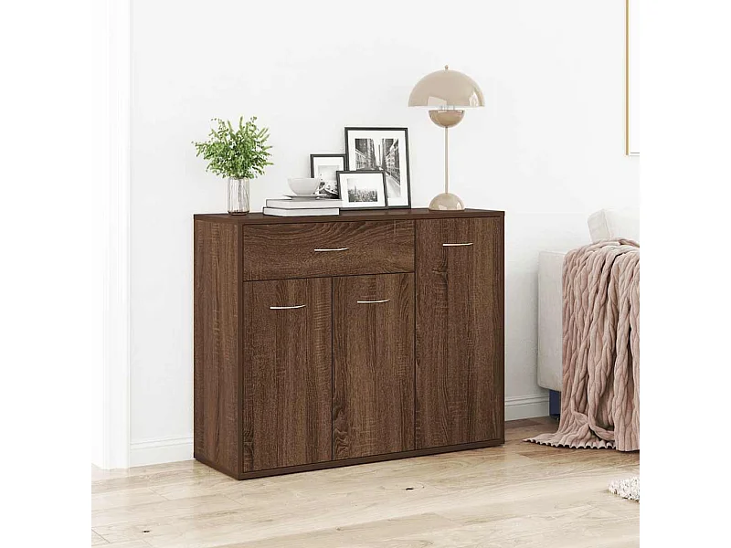 Buffet | Commode à tiroir | Meuble de rangement Chêne marron 88x30x70 cm Bois d'ingénierie